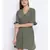 Khaki Latch Tie-Knot Women Dress