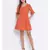 Rust Melon Tie-Knot Women Dress