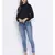 Black Shelly Zipper Women Tunic