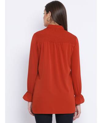 Rust Cory Zipper Women Tunic 4