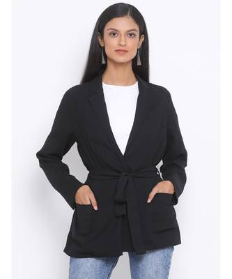 Black Glitter Luxurious Women Jacket 1