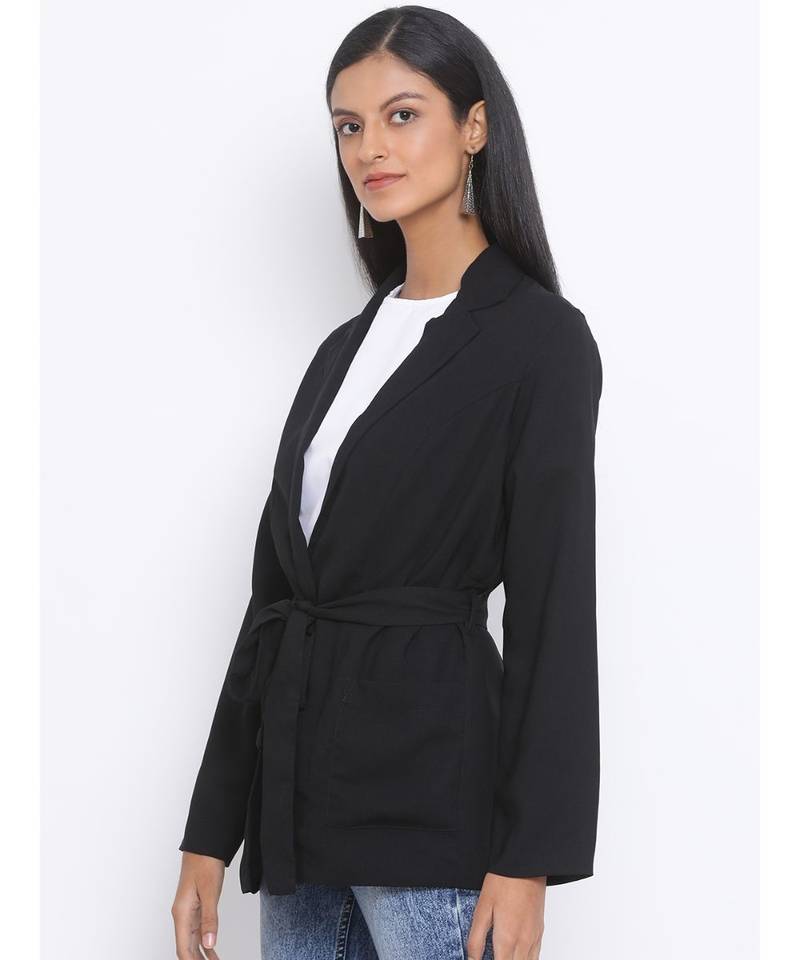 Black Glitter Luxurious Women Jacket