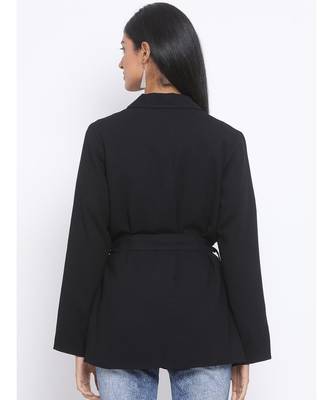 Black Glitter Luxurious Women Jacket 4