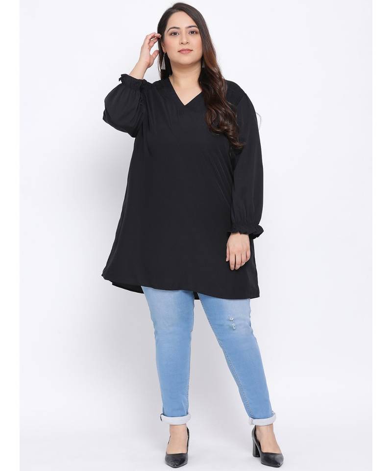 Black Amber Plus Size Women Tunic