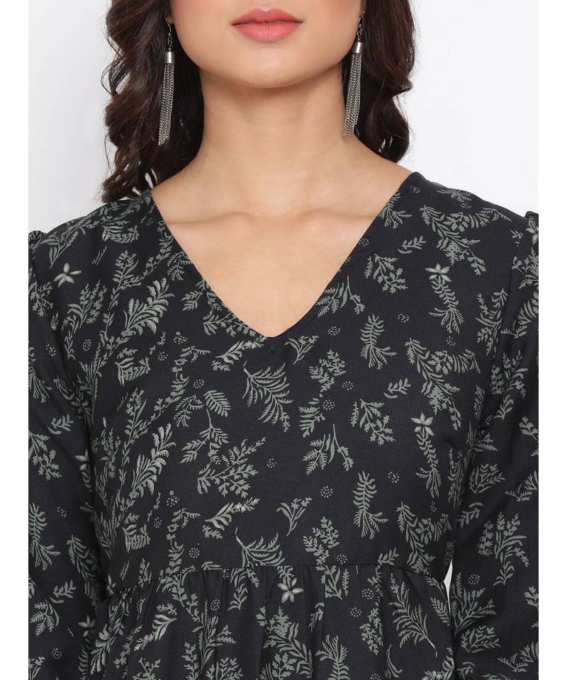 Green Floral Nelly Maxi Women Dress