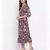 Red Paisley Print Maxi Women Dress