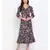 Black Floral Wave Maxi Women Dress