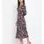 Black Floral Wave Maxi Women Dress