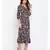 Black Floral Wave Maxi Women Dress