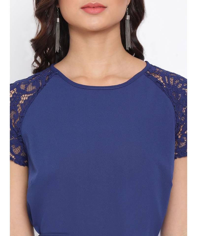 Ocean Lace Detail Women Dress