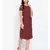 Maroon Lace Detail Women Dress
