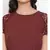 Maroon Lace Detail Women Dress