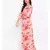 Red Floral Nightwear Women Dress