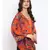 Floral Orange Print Women Shrug With cami