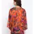 Floral Orange Print Women Shrug With cami