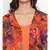 Floral Orange Print Women Shrug With cami