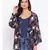Floral Blue Print Women Shrug With Cami