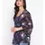 Floral Blue Print Women Shrug With Cami