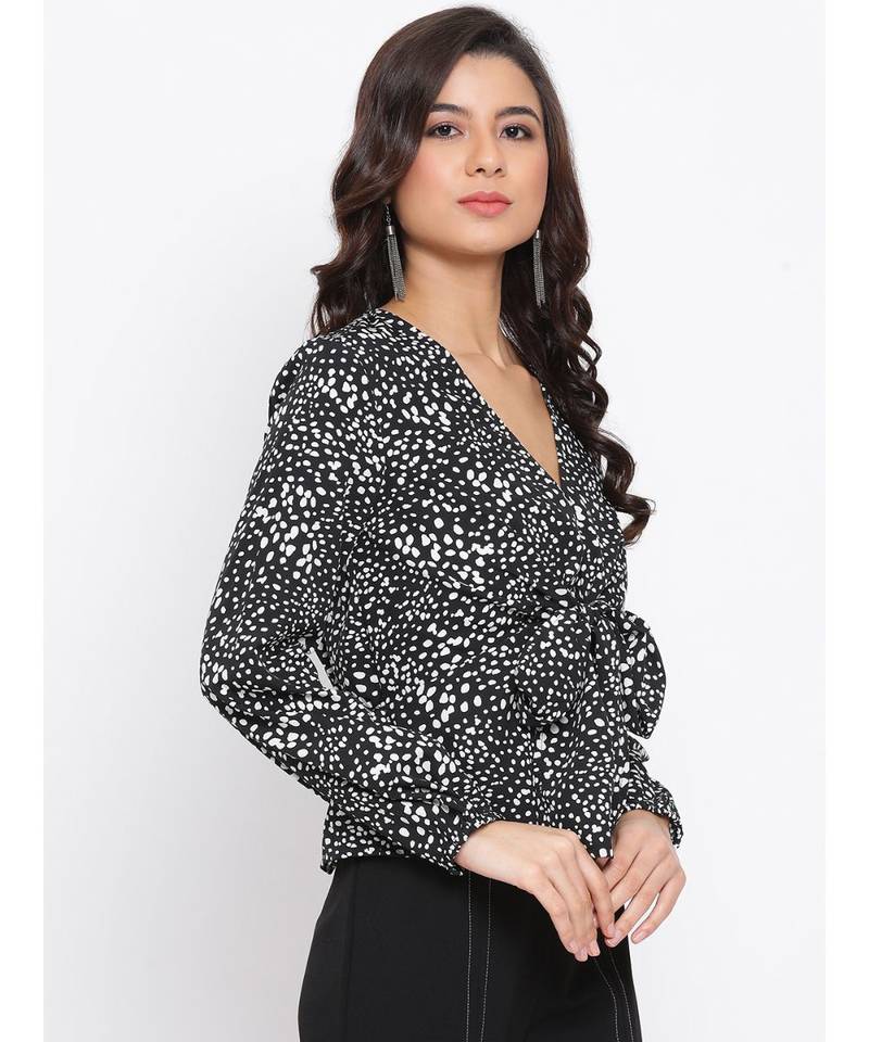 Grey Graphic Turn Women Top