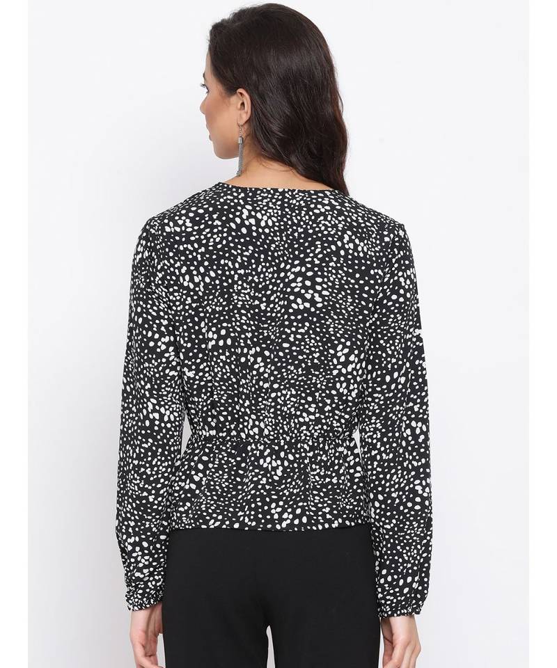 Grey Graphic Turn Women Top