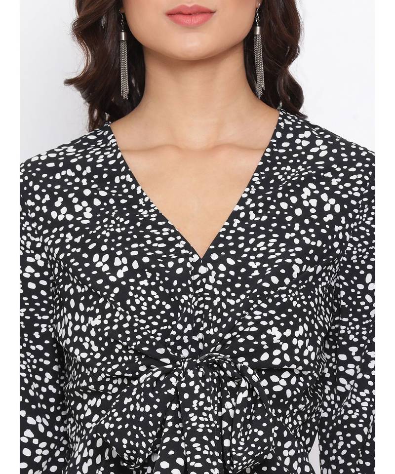 Grey Graphic Turn Women Top