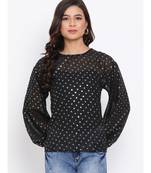 Polka Stylized Sleeve Women Top