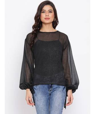 Black Graphic Women Top 1