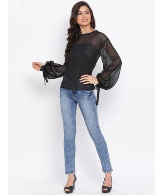 Black Graphic Women Top 2