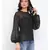 Black Graphic Women Top