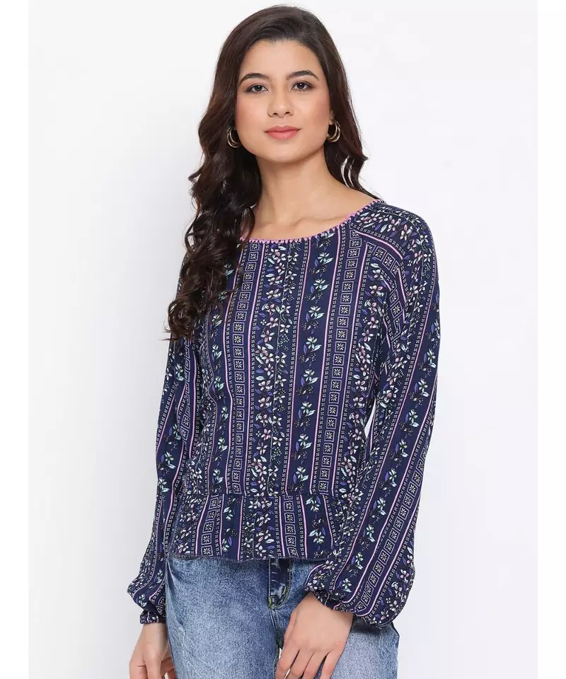Floral Wave Women Top