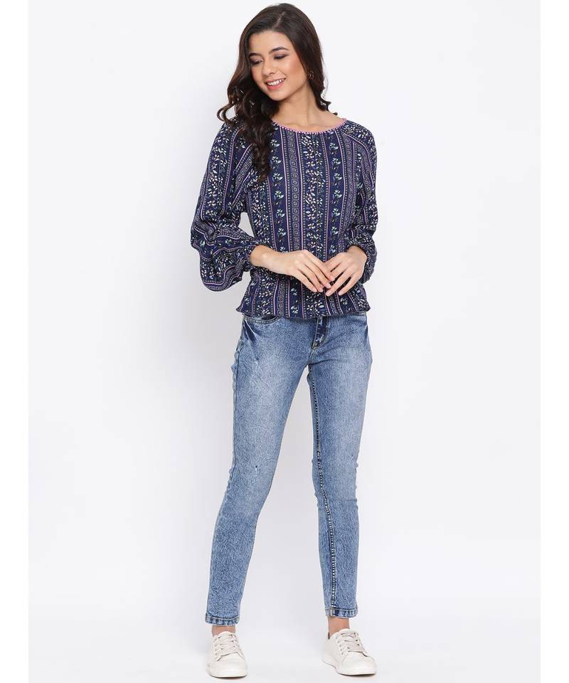 Floral Wave Women Top