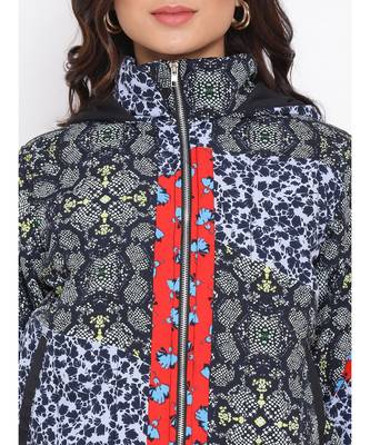 Graphic Multicolour Women Quilted Jacket 5