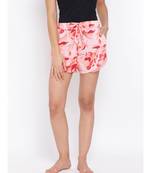 Red Floral Nightwear Women Shorts