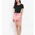 Red Floral Nightwear Women Shorts