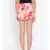 Red Floral Nightwear Women Shorts