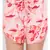 Red Floral Nightwear Women Shorts