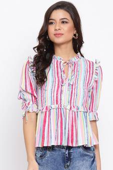 Vibrant Multicoloured Women Top