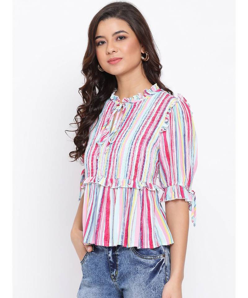 Vibrant Multicoloured Women Top