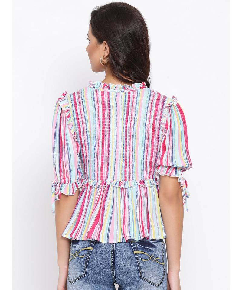 Vibrant Multicoloured Women Top