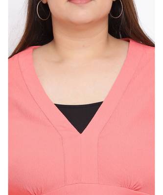 Pink Pin Maxi Plus Size Women Dress 5