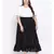 Black Lurex Plus Size Women Skirt