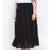 Black Lurex Plus Size Women Skirt