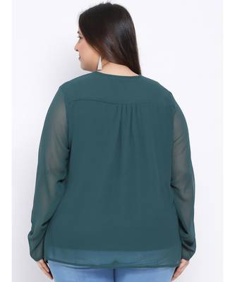 Green Forest Plus Size Women Top 4