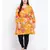 Orange Floral Den Plus Size Women Tunic