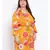 Orange Floral Den Plus Size Women Tunic