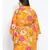Orange Floral Den Plus Size Women Tunic