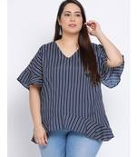 Stripe Gallaway Plus Size Women Tunic