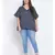 Stripe Gallaway Plus Size Women Tunic