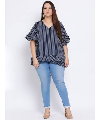 Stripe Gallaway Plus Size Women Tunic 2