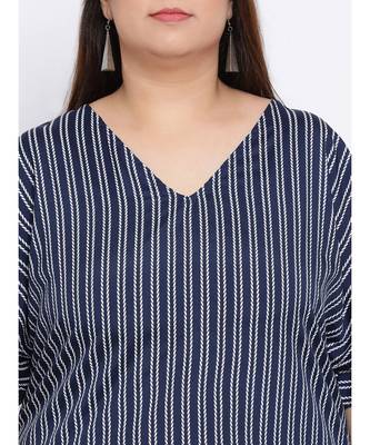 Stripe Gallaway Plus Size Women Tunic 5